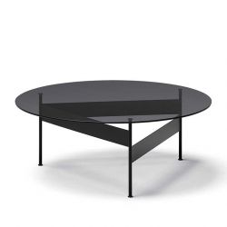 Table basse VILLA plateau verre Ø 100 cm Kendo