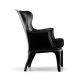 Fauteuil PASHA 660 noir Pedrali avec coussin noir H41