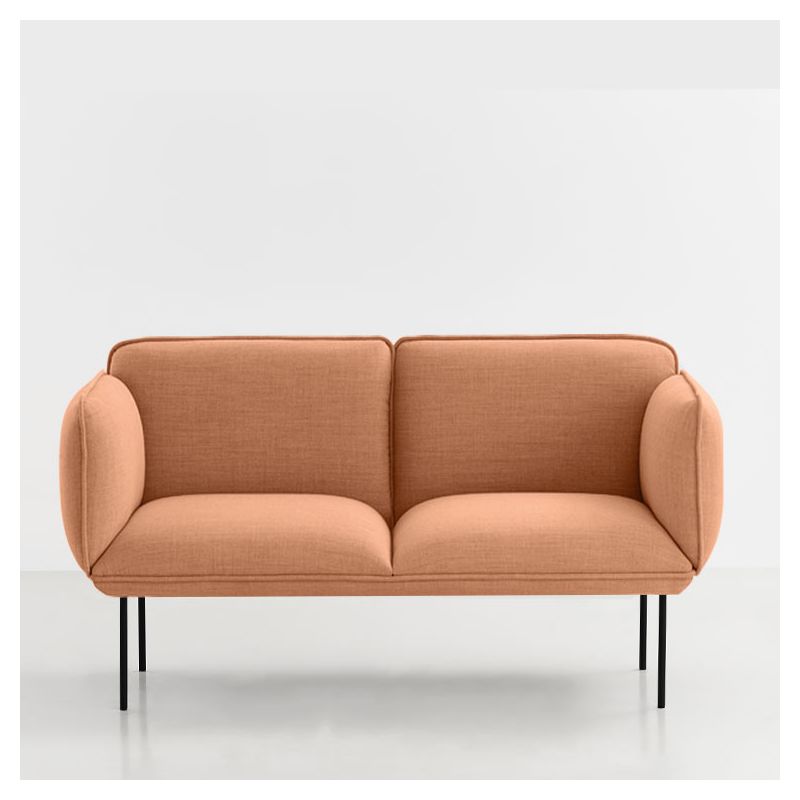 Canapé tissu Petit 2 places 160 cm NAKKI Woud, tissu Remix 3 coloris abricot 0516