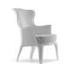 Fauteuil PASHA 660 blanc Pedrali avec coussin H40