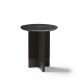 Table d'appoint TOC Ø 45 cm laquée graphite & Top marbre noir Kendo