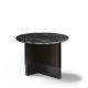 Table d'appoint TOC Ø 55 cm laquée graphite & Top marbre noir Kendo