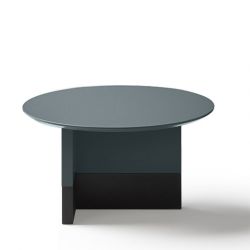 Table basse TOC Ø 65 cm laquée brouillard Kendo