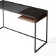 Bureau RITA Kendo, niche de rangement finition noyer