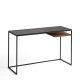 Bureau RITA Kendo, niche de rangement finition noyer