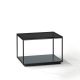 Table d'appoint carrée RITA h 50 cm Kendo, finition laquée brouillard