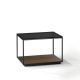 Table d'appoint carrée RITA h 50 cm Kendo, finition noyer naturel