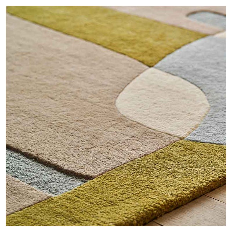 Tapis Galets tufté main en laine naturel 200x300 - Toulemonde Bochart