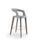 Chaise de bar FRENCHKISS LOW H 68 cm Noyer canaletto et Felt-Silverdale  Enrico Pellizzoni