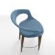 Chaise de bar FRENCHKISS LOW H 68 cm Noyer canaletto et Felt-Woodcroft  Enrico Pellizzoni