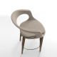 Chaise de bar FRENCHKISS LOW H 68 cm Noyer canaletto et Felt-Fairfield  Enrico Pellizzoni