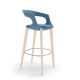Chaise de bar FRENCHKISS LOW H 80 cm Frêne blanchi et Felt-Woodcroft  Enrico Pellizzoni