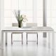 Table rectangulaire ABACO largeur 100 cm châssis blanc mat, plateau verre blanc Enrico Pellizzoni