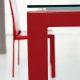 Table rectangulaire ABACO largeur 100 cm pieds cuir Enrico Pellizzoni