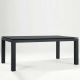 Table rectangulaire ABACO cuir anthracite Enrico Pellizzoni