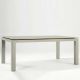 Table rectangulaire ABACO cuir ivoire Enrico Pellizzoni