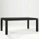 Table rectangulaire ABACO cuir noir Enrico Pellizzoni