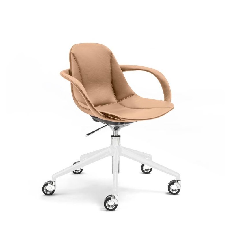 Fauteuil de bureau Couture Enrico Pellizzoni pivotant à roulettes