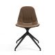 Chaise pivotante COUTURE Enrico Pellizzoni, 4 pieds étoile noir, cuir antilop