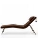 Chaise longue DAYBED Cuir ancien Choco Enrico Pellizzoni