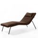 Chaise longue DAYBED Cuir ancien Choco Enrico Pellizzoni