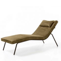 Chaise longue DAYBED Cuir ancien Enrico Pellizzoni