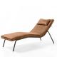 Chaise longue DAYBED Cuir ancien Taupe Enrico Pellizzoni