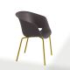 Chaise empilable DUNK 1190 VR Et-al, pieds laqués jaune curry assise argile