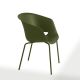 Chaise empilable DUNK 1190 VR Et-al, pieds laqués vert olive assise vert olive