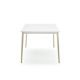 Table MALMÖ pieds frêne blanchi, plateau blanc Pedrali