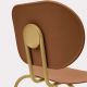 Chaise HARI empilables polypropylène Ondarreta, pieds dune et assise caramel recyclé