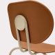 Chaise HARI empilables polypropylène Ondarreta, pieds lin et assise caramel recyclé