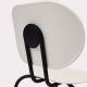Chaise HARI empilables polypropylène Ondarreta, pieds noir et assise blanc recyclé