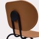 Chaise HARI empilables polypropylène Ondarreta, pieds noir et assise caramel recyclé