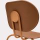 Chaise HARI empilables polypropylène Ondarreta, pieds terracota et assise caramel recyclé