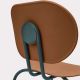 Chaise HARI empilables polypropylène Ondarreta, pieds vert mélange et assise caramel recyclé