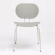 Chaise HARI empilables polypropylène Ondarreta, pieds blancs et assise gris soie