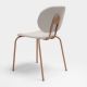 Chaise HARI pieds époxy argile tissu écru Ondarreta