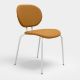 Chaise HARI pieds époxy blanc tissu butternut Ondarreta