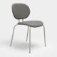 Chaise HARI pieds époxy gris soie tissu gris foncé Ondarreta