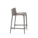 Chaise de bar gris tourterelle NASSAU 537 Metalmobil, hauteur d'assise 66 cm