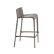 Chaise de bar gris tourterelle NASSAU 537 Metalmobil, hauteur d'assise 76 cm