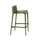 Chaise de bar vert olive NASSAU 537 Metalmobil, hauteur d'assise 76 cm