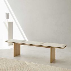 Banc VELASCA BENCH Punt, Longueur 300 cm, chêne blanchi