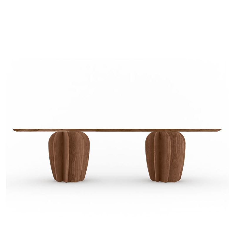 Table ovale CORAL 300 cm Punt, pieds et plateau noyer supermat