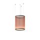 Suspension cylindrique ARRAY Ø55 cm Vibia, h 73 cm, coloris terre rouge