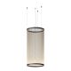 Suspension cylindrique ARRAY Ø55 cm Vibia, h 113 cm, coloris beige
