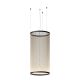 Suspension cylindrique ARRAY Ø55 cm Vibia, h 113 cm, coloris beige