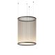 Suspension cylindrique ARRAY Ø 83 cm, h 113 cm, coloris beige Vibia