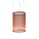 Suspension cylindrique ARRAY Ø 83 cm, h 113 cm, coloris terre rouge Vibia